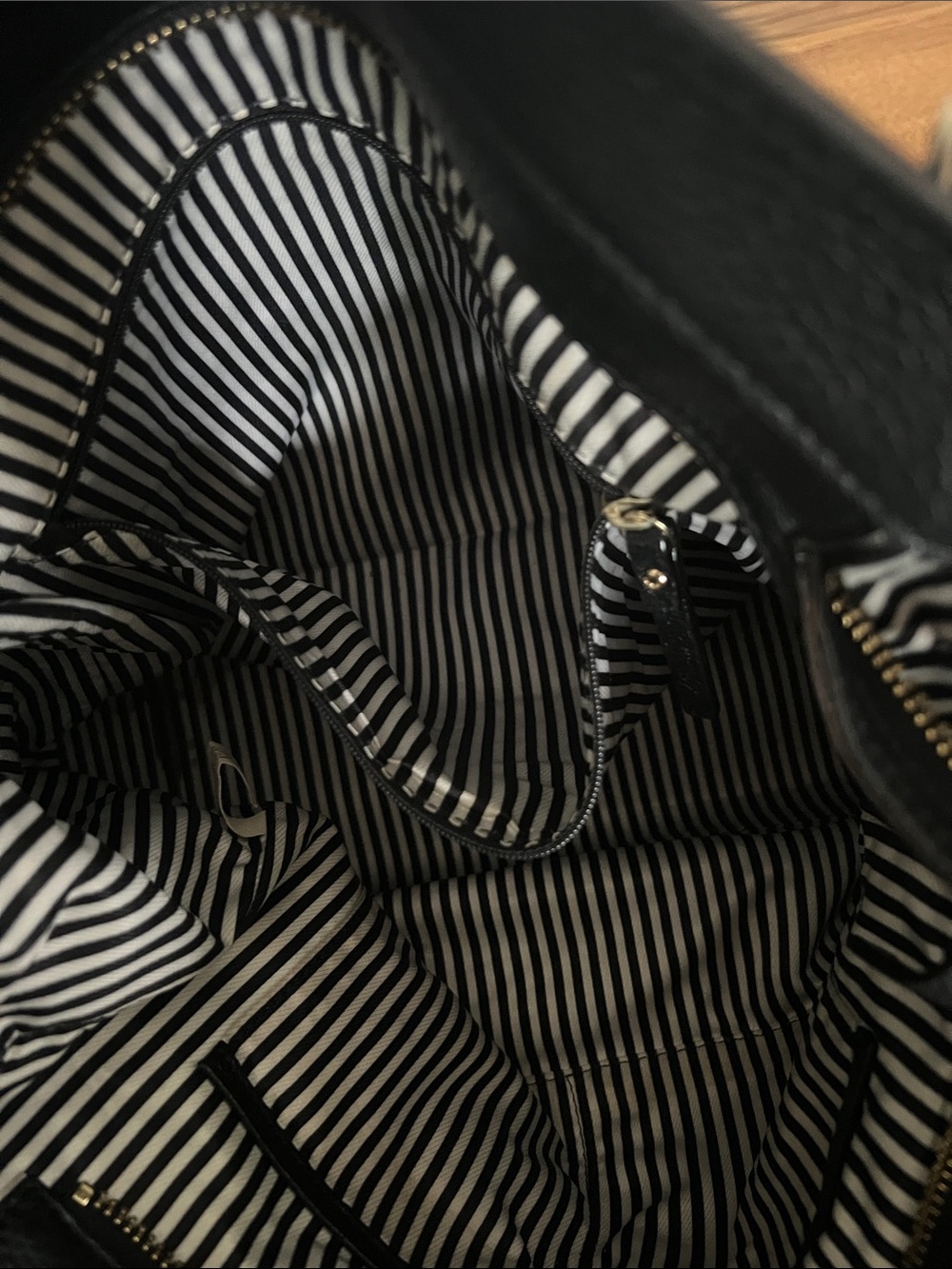 kate spade Black Pebbled Leather Shoulder Bag with Gold Hardware - Picture 9 of 10